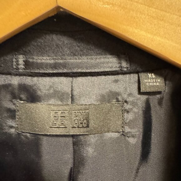 Uniqlo Navy Wool Cashmere Overcoat XS - Picture 4 of 4
